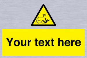 Custom warning run over by operator controlled machine